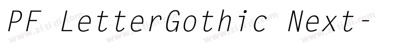 PF LetterGothic Next字体转换